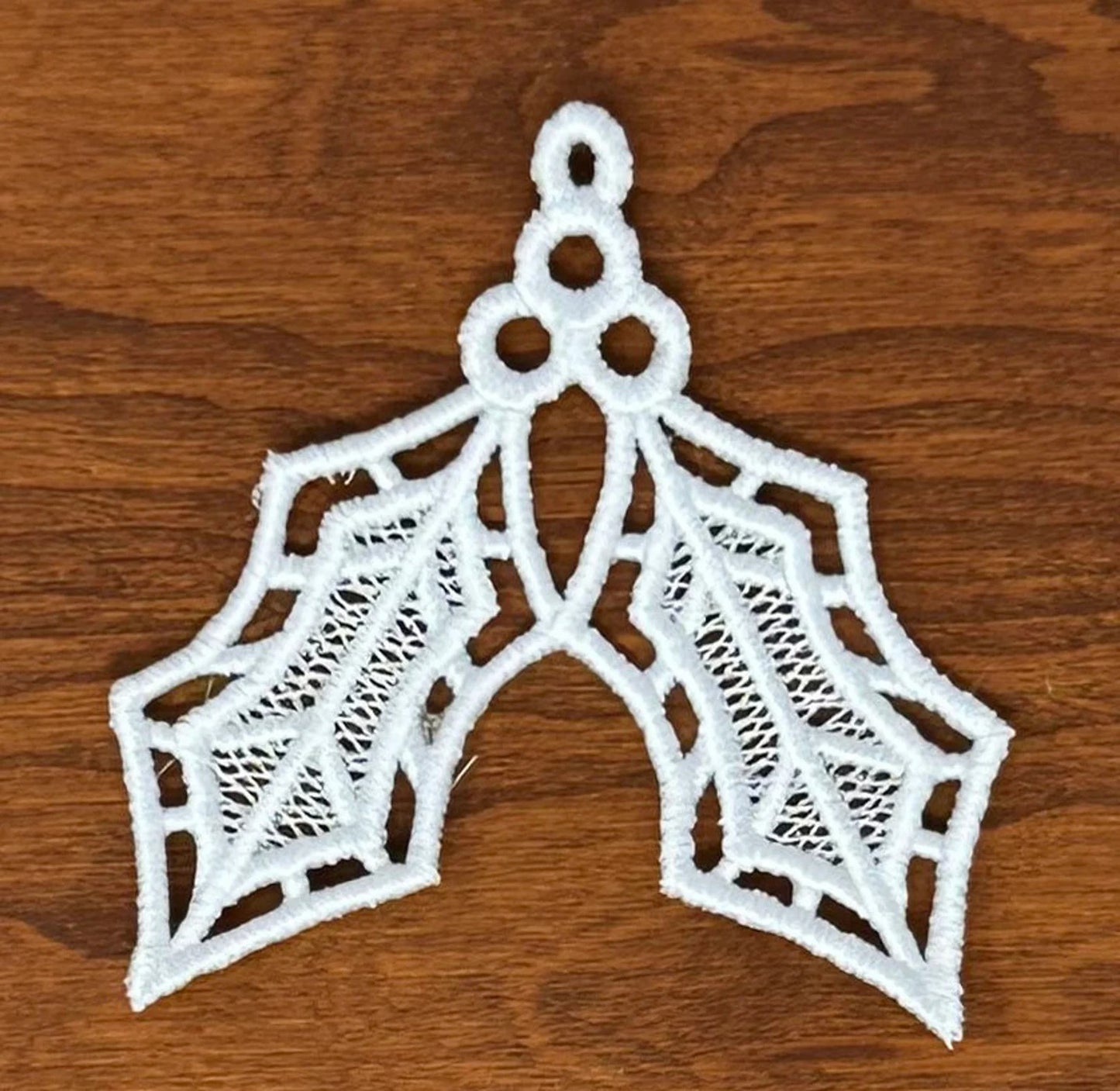 Lace Ornament Winter Collection #2-Set of 6, Embroidered Ornaments, Christmas Tree Ornaments, Gift Ornaments