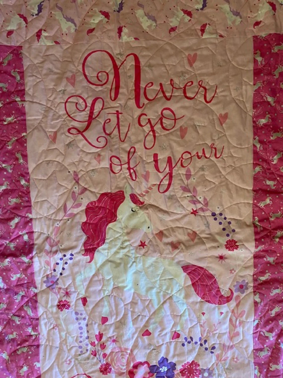 Unicorn Quilt, Lap Quilt, Crib Quilt