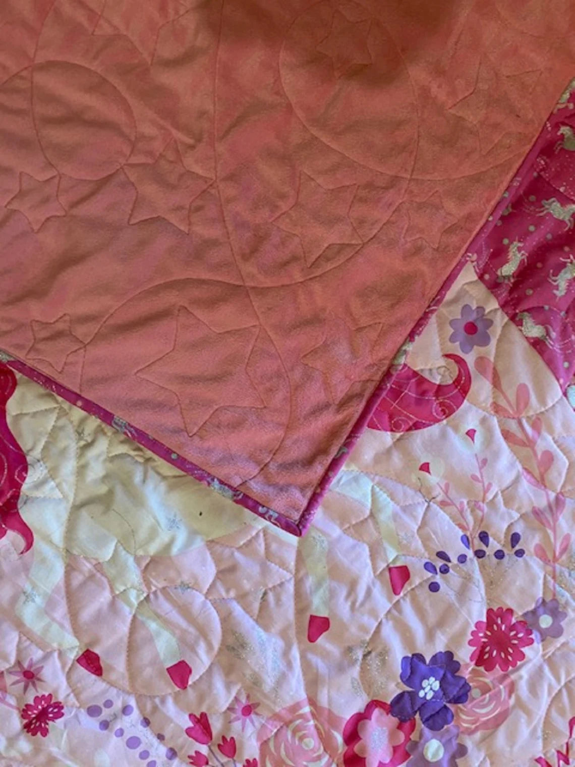 Unicorn Quilt, Lap Quilt, Crib Quilt