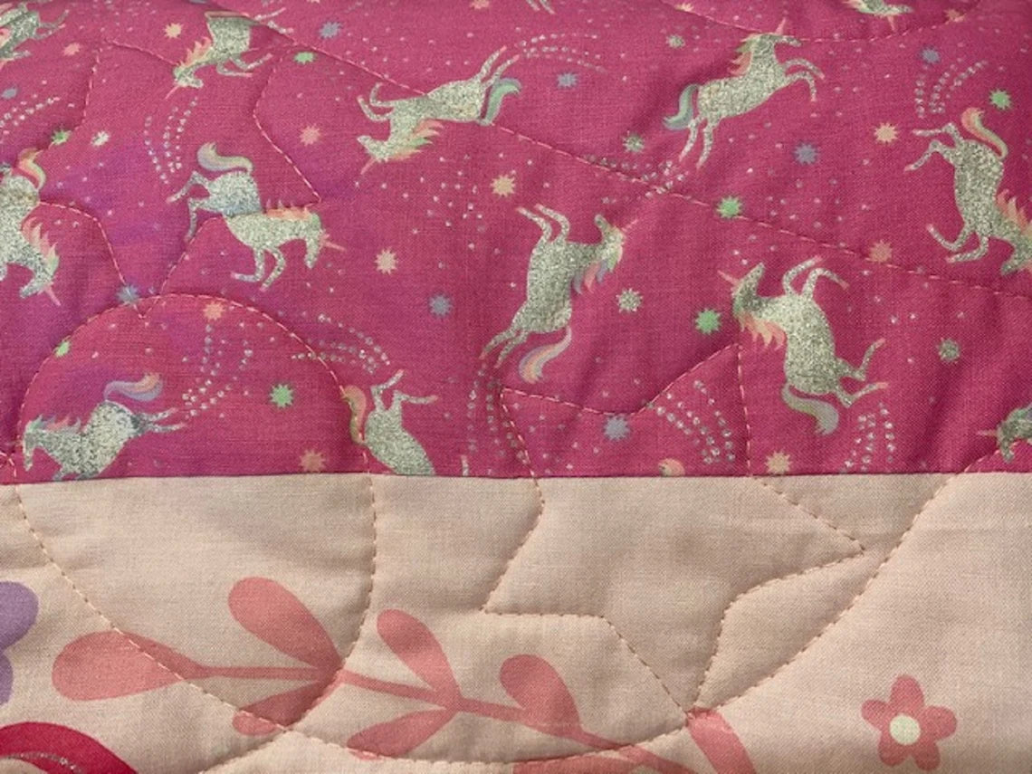 Unicorn Quilt, Lap Quilt, Crib Quilt