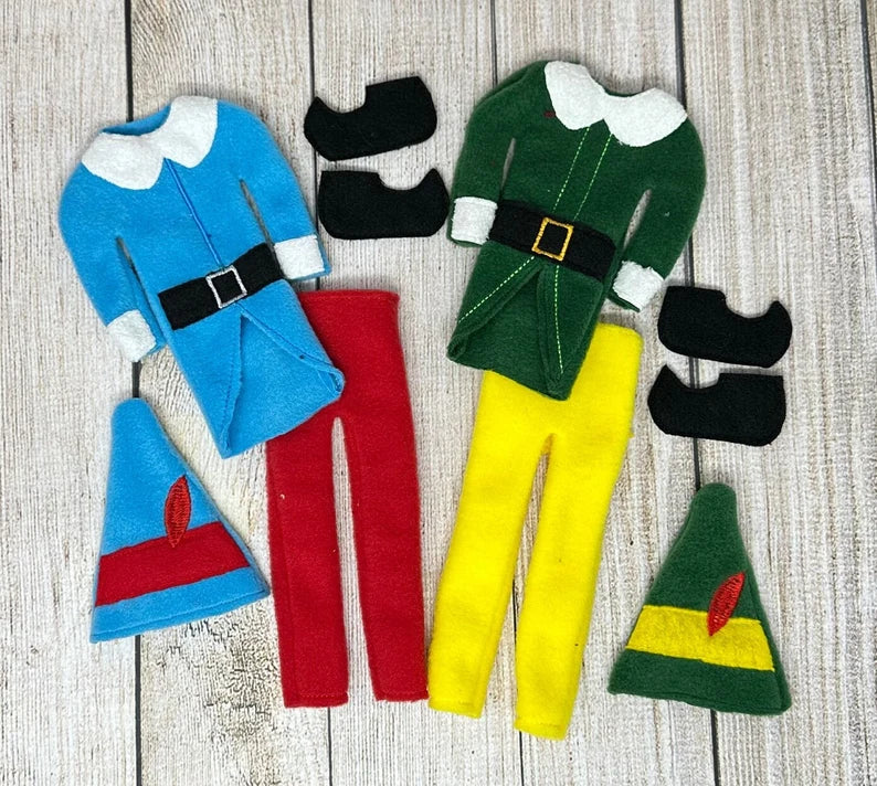 Elf Coat Hat Pants Shoes, Elf Christmas Outfit, Doll Clothing, Christmas Elf, Elf Props
