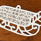 FSL Winter Ornaments - Set of 6, Free Standing Lace Embroidered Ornaments, Winter Collection #1