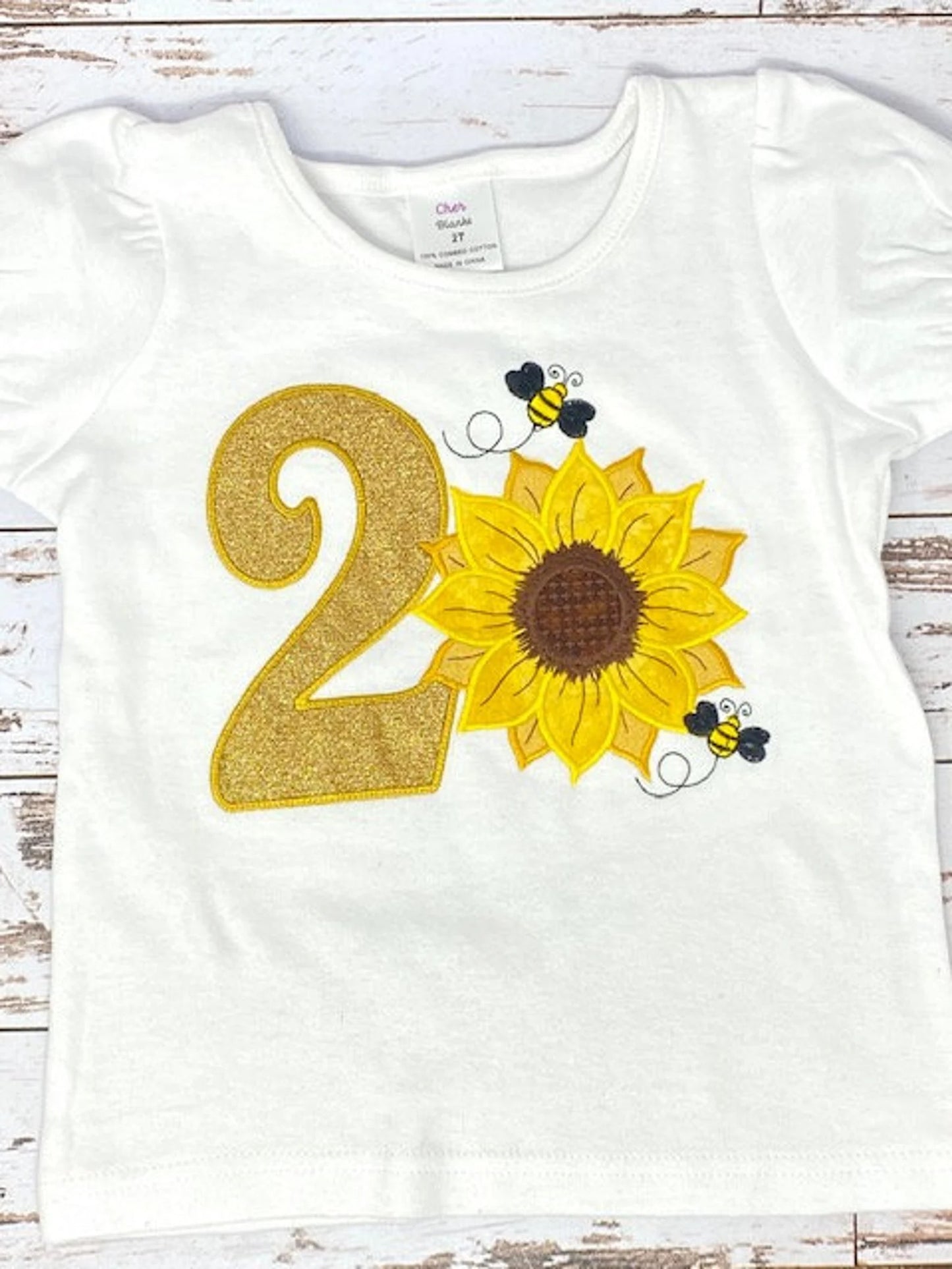 ANY Age, ANY Size, Sunflower and Bees, Fall Birthday, Sunflower Birthday Shirt