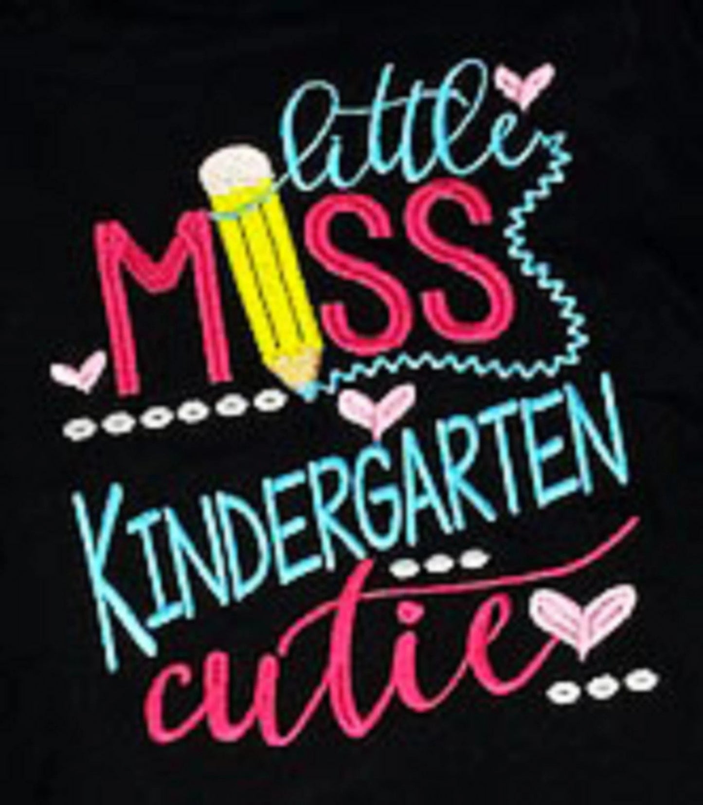 ANY GRADE, Little Miss Kindergarten Cutie Shirt, Embroidered Back to School Shirt, Kindergarten School Puffed Sleeve Shirt