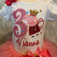 ANY Age, ANY Size, Pink Birthday Tutu Set, Pink Girls Puffed Sleeve Shirt, 3rd Birthday Embroidered Shirt