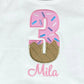 Ice Cream Birthday Shirt, 3rd Birthday Shirt, ANY Age ANY Size, Ice Cream Cone Embroidered