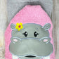 Hippo Hooded Towel, Kids Beach Towel, Beach Towel, Personalized Hooded Towel