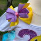 Tutu Shirt Hairbow, 2nd Birthday Tutu Set, Rainbow colored Tutu, ANY Age ANY Size Tutu Shirt and Hairbow