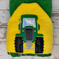 Green Tractor Hooded Bath Towel, Free Personalization Tractor Embroidered Hooded Beach Towel, Children's Hooded Towel