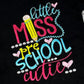 ANY GRADE, Little Miss PreSchool Cutie Shirt, Embroidered Back to School Shirt, PreSchool School Puffed Sleeve Shirt