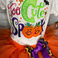 Too Cut to Spook Tutu Set, Halloween Tutu Set, Halloween Shirt Hairbow Tutu, Halloween Spiders Pumpkins Bats Ribbon