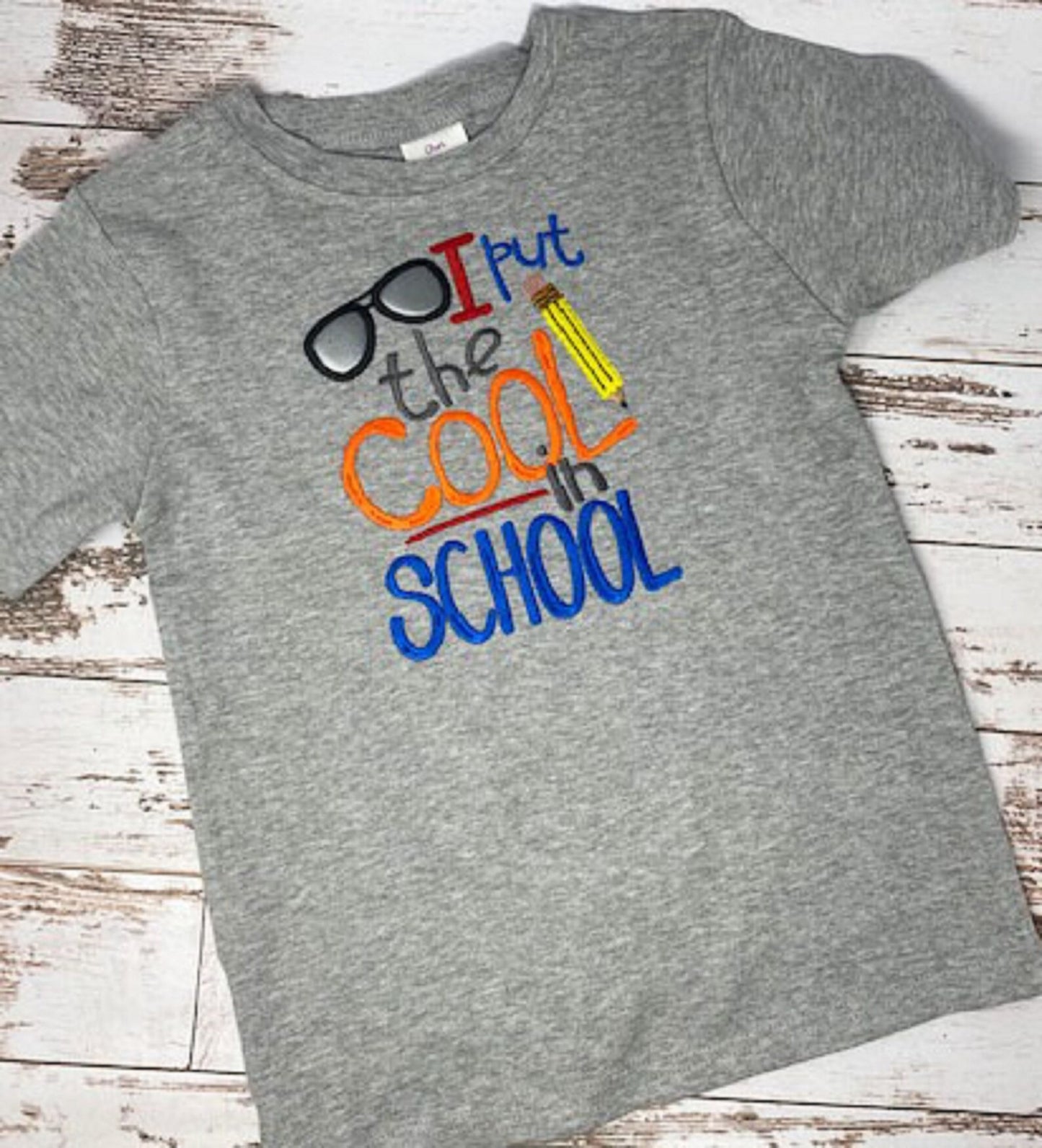 I put the Cool in School boys shirt, Back to School Shirt, cool shirt