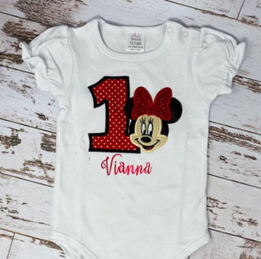 ANY AGE, 1st Birthday Shirt, 1st Birthday Part Shirt, Red Polka Dot kids shirt