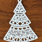 Lace Ornament Winter Collection #2-Set of 6, Embroidered Ornaments, Christmas Tree Ornaments, Gift Ornaments