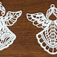 Lace Angel Collection#1 - Set of 10, Embroidered Angel Ornaments, Angel Tree Ornaments, Angel Gifts