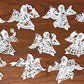 Lace Angel Collection#3 - Set of 10, Embroidered Angel Ornaments, Angel Tree Ornaments, Angel Gifts