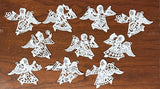 Lace Angel Collection#3 - Set of 10, Embroidered Angel Ornaments, Angel Tree Ornaments, Angel Gifts