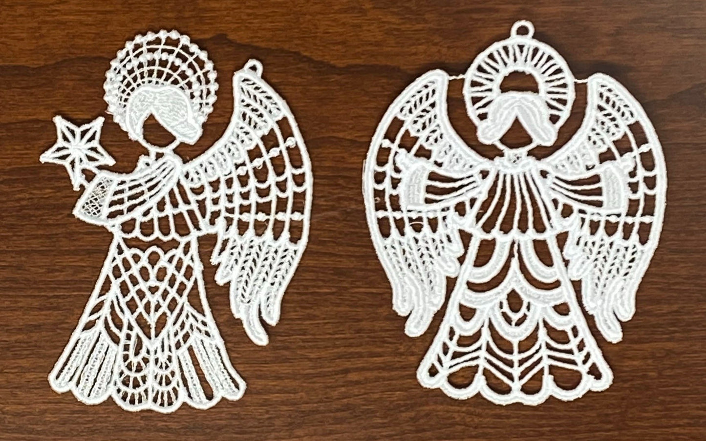 FSL Angel Collection#2 - Set of 10, Embroidered Angel Ornaments, Angel Tree Ornaments, Angel Gifts