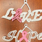 ANY COLOR Lace Ornaments, Breast Cancer Ornaments, Free Standing Lace Ornaments