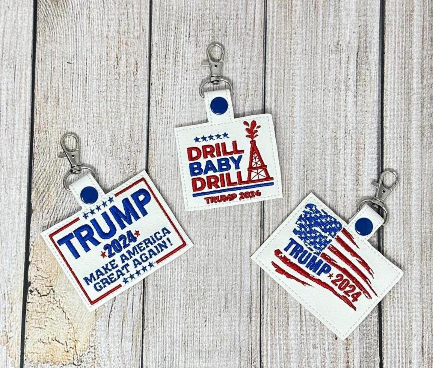 Trump 2024 Key Fob, Drill Baby Drill, Make America Great Again!