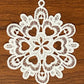 FSL Lace Ornaments - Set of 6, Collection #1 Christmas Ornaments, Embroidered Lace Ornaments, Tree Ornaments, Gift Ornaments