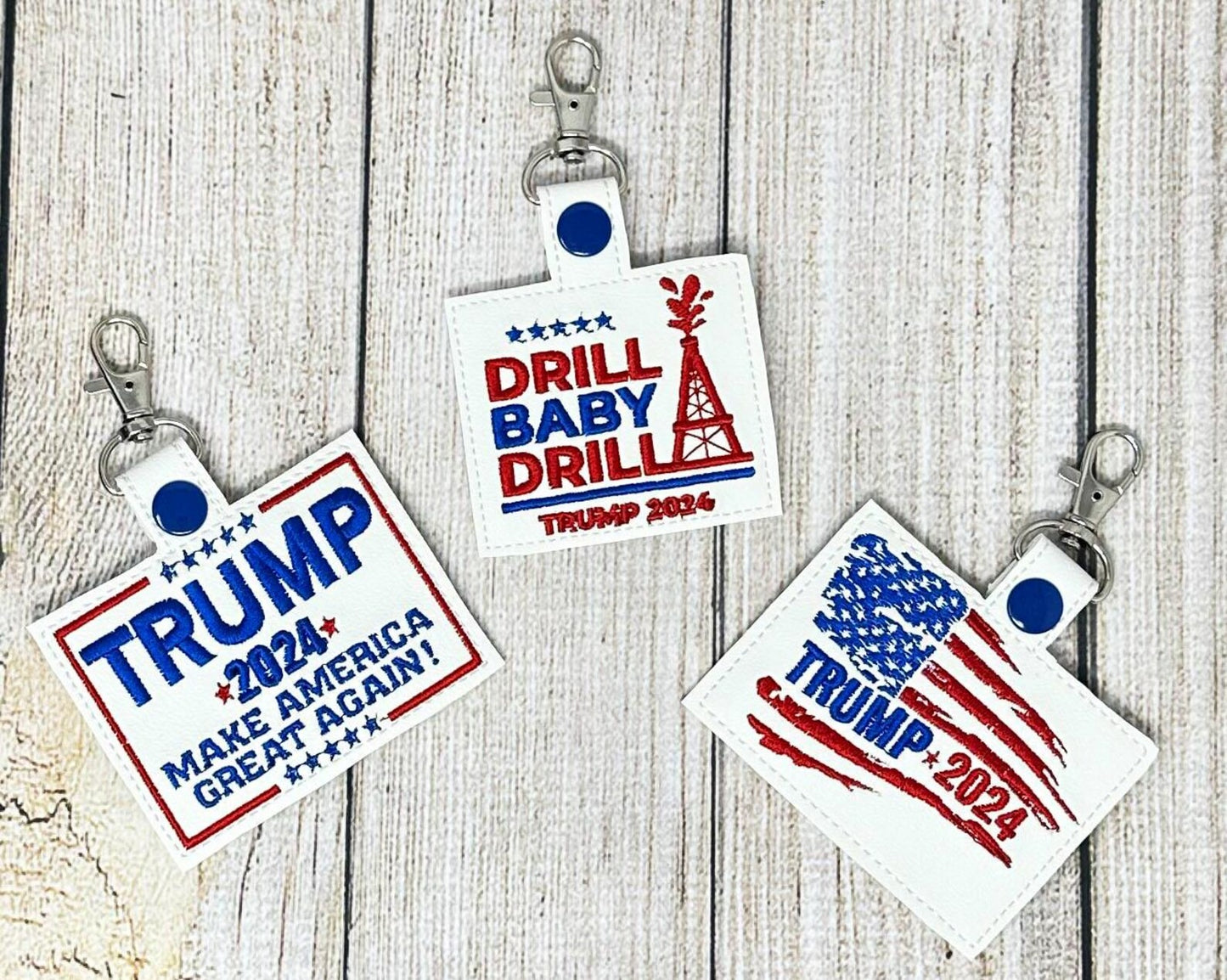 Trump 2024 Key Fob, Drill Baby Drill, Make America Great Again!