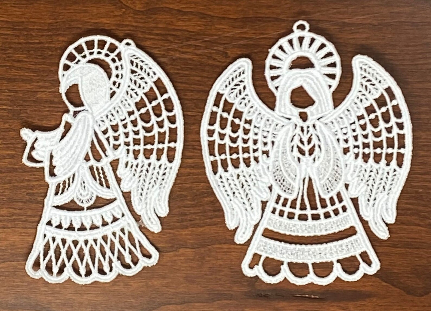 FSL Angel Collection#2 - Set of 10, Embroidered Angel Ornaments, Angel Tree Ornaments, Angel Gifts