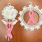 ANY COLOR Lace Ornaments, Breast Cancer Ornaments, Free Standing Lace Ornaments