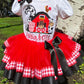 ANY AGE, Farm Barn Tutu Set, Cow Pig Chicken Horse Cow Tutu Shirt and Hairbow, 2nd Birthday Farm