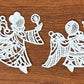 Lace Angel Collection#3 - Set of 10, Embroidered Angel Ornaments, Angel Tree Ornaments, Angel Gifts