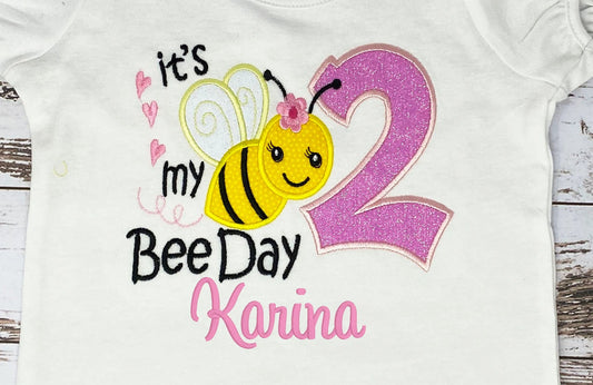 ANY Age, ANY Size, Its Your Bee Day, Bee Day Birthday Shirt, Birthday Party, Smash Cake