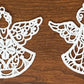 Lace Angel Collection#1 - Set of 10, Embroidered Angel Ornaments, Angel Tree Ornaments, Angel Gifts