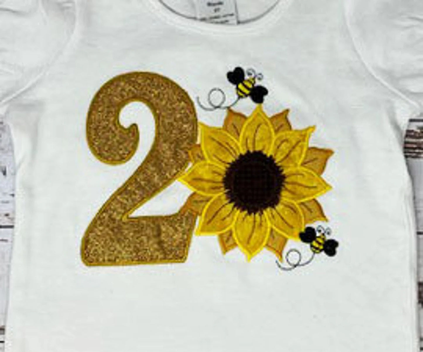 ANY Age, ANY Size, Sunflower and Bees, Fall Birthday, Sunflower Birthday Shirt