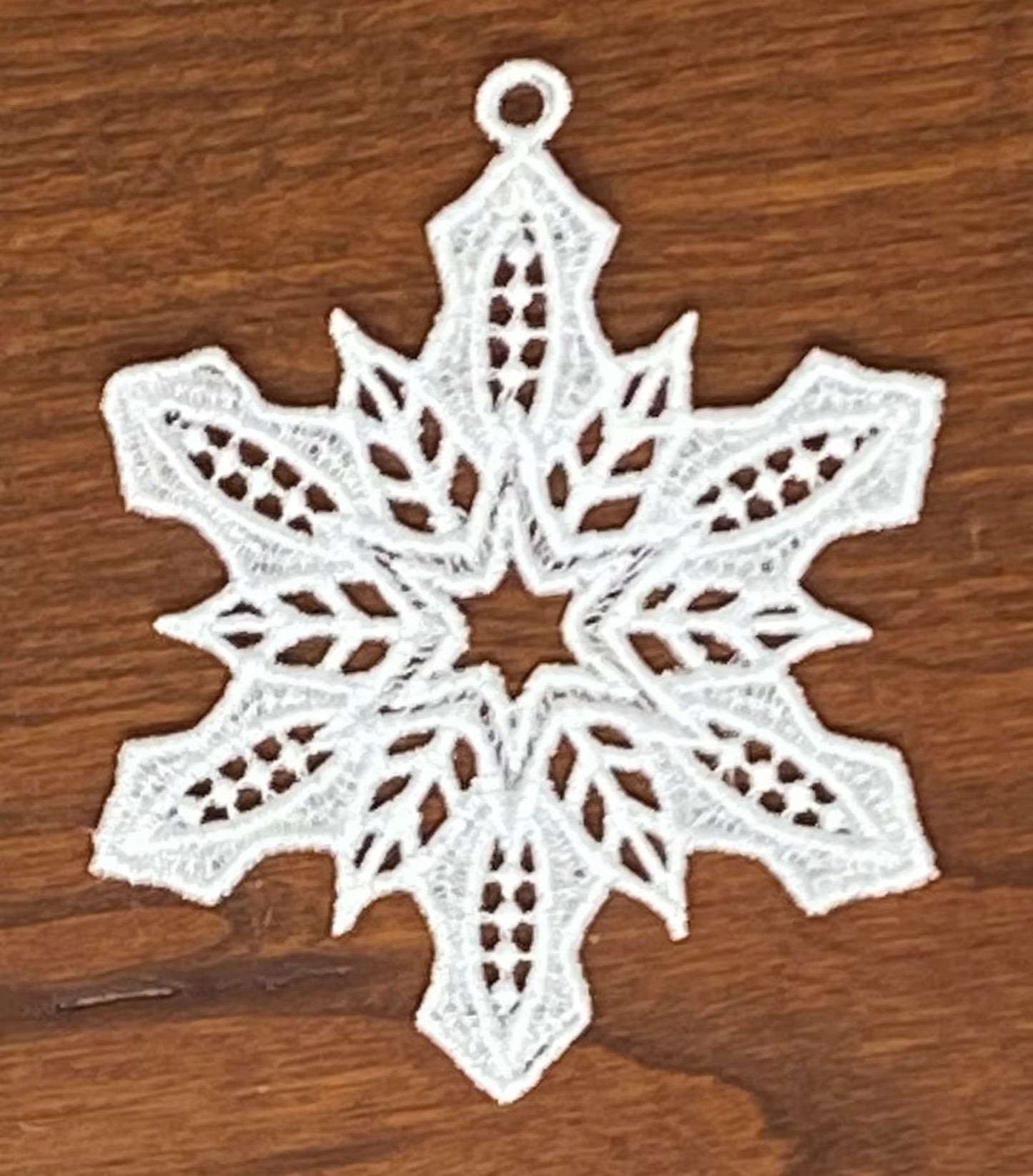 FSL Lace Ornaments - Set of 6, Collection #1 Christmas Ornaments, Embroidered Lace Ornaments, Tree Ornaments, Gift Ornaments