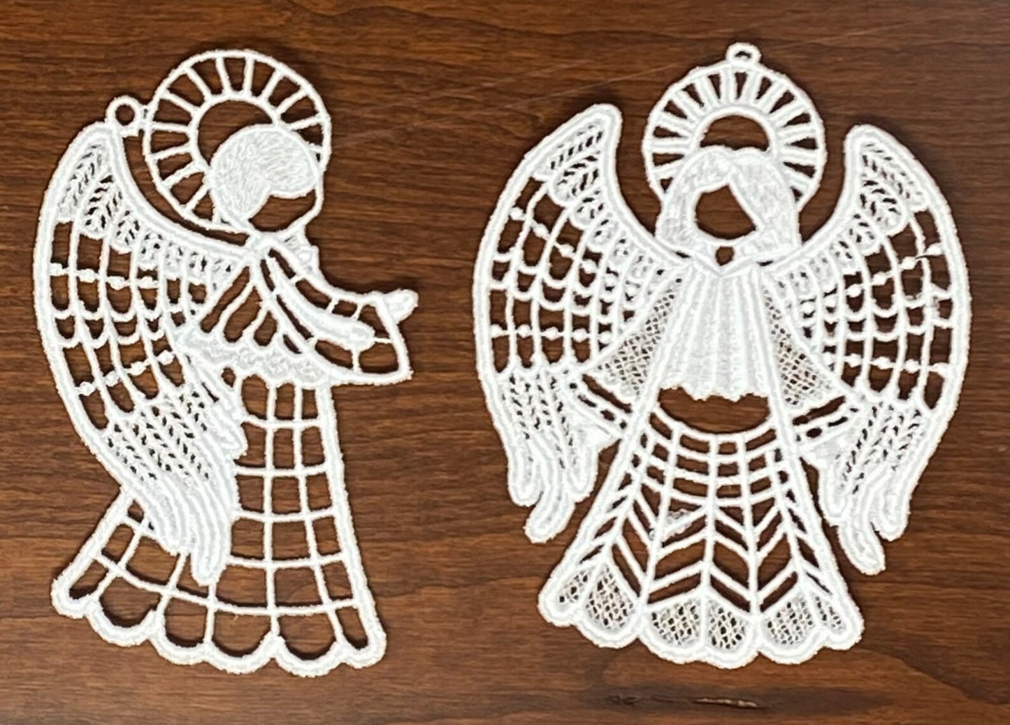 FSL Angel Collection#2 - Set of 10, Embroidered Angel Ornaments, Angel Tree Ornaments, Angel Gifts