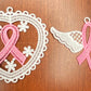 ANY COLOR Lace Ornaments, Breast Cancer Ornaments, Free Standing Lace Ornaments