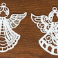 Lace Angel Collection#1 - Set of 10, Embroidered Angel Ornaments, Angel Tree Ornaments, Angel Gifts