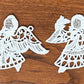 Lace Angel Collection#3 - Set of 10, Embroidered Angel Ornaments, Angel Tree Ornaments, Angel Gifts