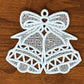 Lace Ornament Winter Collection #2-Set of 6, Embroidered Ornaments, Christmas Tree Ornaments, Gift Ornaments