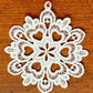 FSL Snowflake Ornaments - Set of 6, Embroidered Snow flake Ornaments,