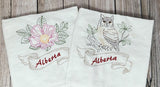 Alberta Provincial Tea Towels 27"x27", Cotton Flour Sack Tea Towels embroidered, Flour Sack Tea Kitchen Gift Towels