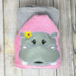 Hippo Hooded Towel, Kids Beach Towel, Beach Towel, Personalized Hooded Towel