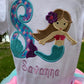 Mermaid Shirt and Tutu, 8th Birthday Purple and Aqua Mermaid Shirt , Purple Pink Turquoise Mermaid ribbon skirt, Any Age Birthday Number