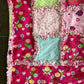 Pink Ladybugs and Bees, rag quilt, baby and toddler quilt, Baby Shower