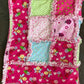 Pink Ladybugs and Bees, rag quilt, baby and toddler quilt, Baby Shower