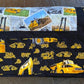 CAT Equipment Machinery Construction Twin-sized Lap Quilt, Heavy Caterpillar Equipment Quilt, 59" x 82"