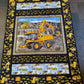 CAT Equipment Machinery Construction Twin-sized Lap Quilt, Heavy Caterpillar Equipment Quilt, 59" x 82"