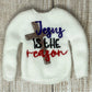 Jesus is the Reason Elf Doll Sweater, Cross Elf Shirt, Christmas Elf, Elf Clothing, Elf Props