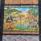 African Animals 52" x 59", Soft Minky Backing, Animals Lap Quilt, Zoo Animals