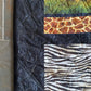 African Animals 52" x 59", Soft Minky Backing, Animals Lap Quilt, Zoo Animals